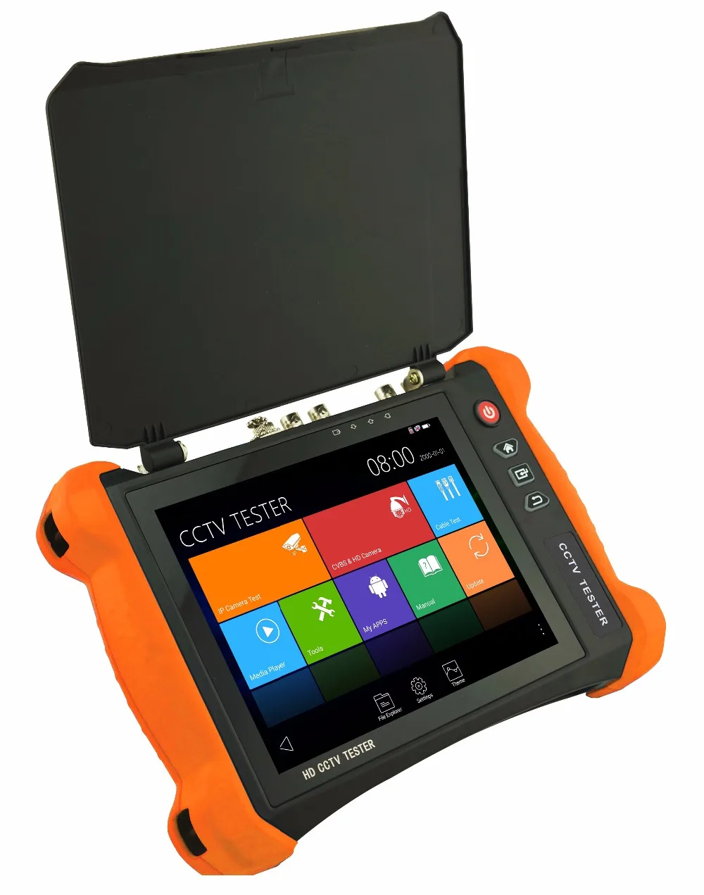 X9 series 8-inch fullest function cctv camera tester with ONVIF 4 channels testing,2048*1536 resolution with cctv camera system