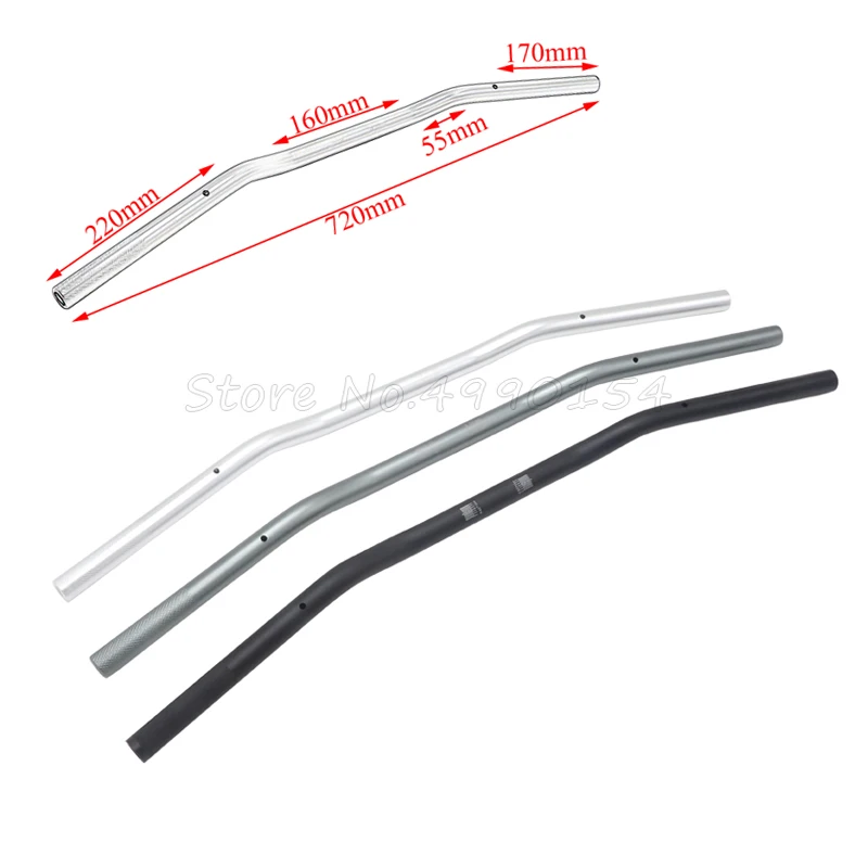 

22mm Universal Motorcycle CNC Handlebar Motor Motorbike Aluminum Alloy Handlebars Moto Scooter Retro Black Anti-rust Handle Bars