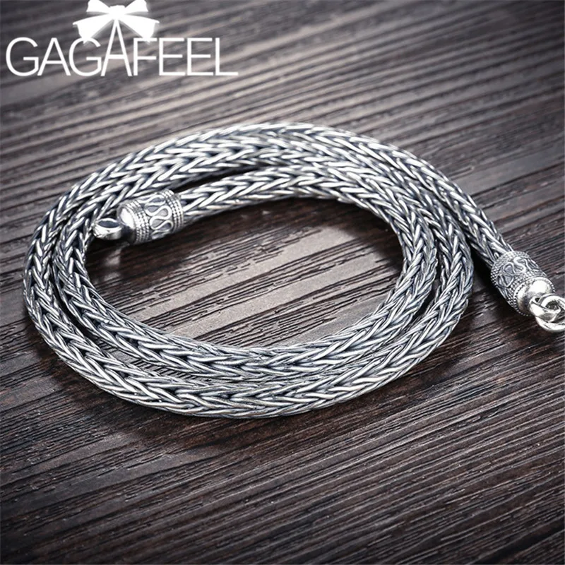 Мужская цепочка GAGAFEEL толщиной 4/5 мм мужское ожерелье из серебра тяжелой змеи