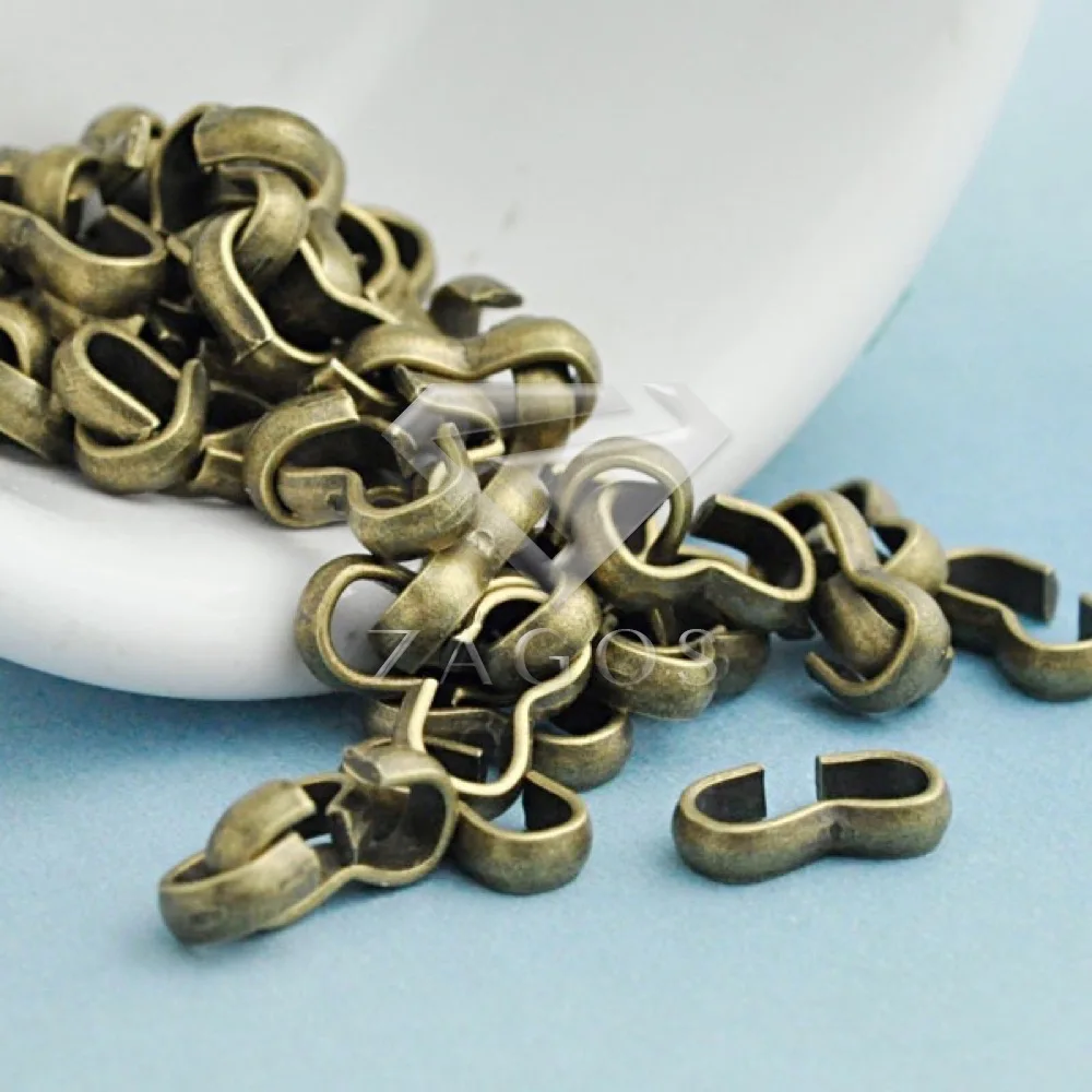 

60Pcs Iron Cord End/Tips 8x4x2mm Links Jewelry Findings Fit DIY Jewelry Making Bracelet Necklace Wholesale