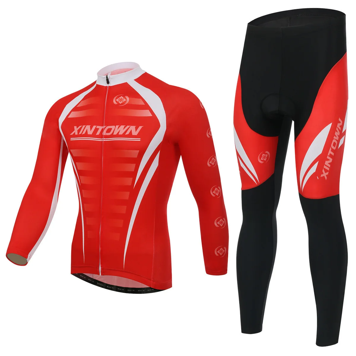 XINTOWN Spring Autumn Long Sleeve Men UV Protect Cycling Jerseys Sets