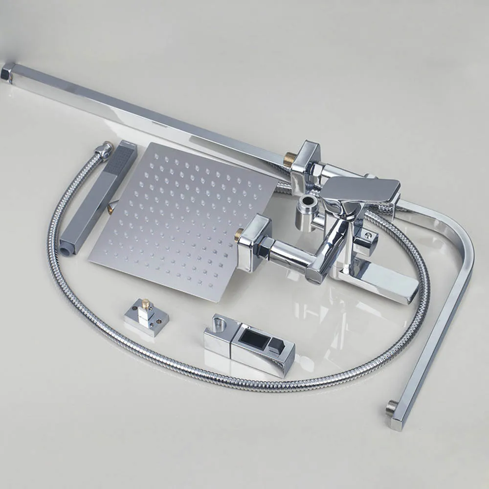 KEMAIDI 3 Size LED Shower Head Faucets Set