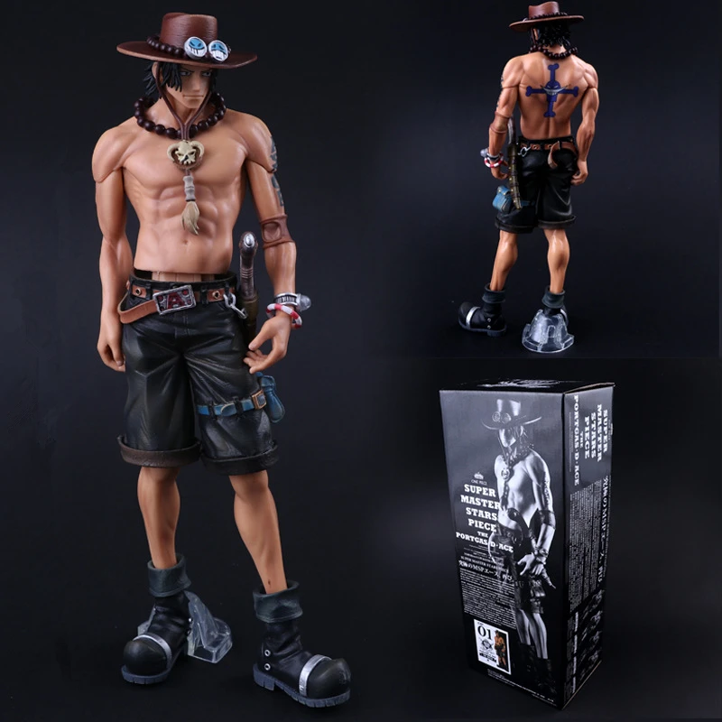 

Anime One Piece Super Master Stars Piece MSP Portgas D Ace PVC Action Figures Collectible Model Toys Doll 29cm