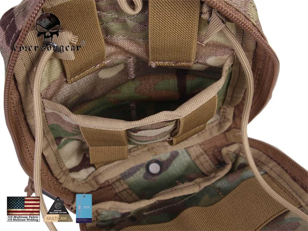 Emersongear 18*12,5*7 см Универсальный Чехол Molle Военная нейлоновая Боевая Экипировка EM9287 мультикам черный