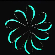 The New 7pcs Luminous Fishing Hooks 0.5-3# Noctilucent Barbed Hooks Pesca Tackle Accessories Free Shipping