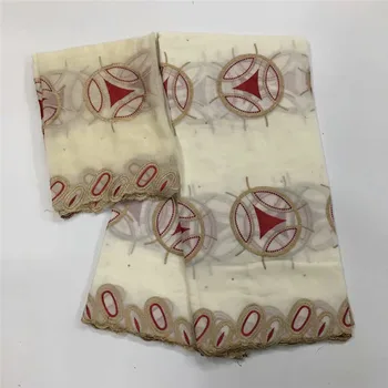 

2018 Mesh Lace Pattern Embroidered Guipure African Bazin Riche Fabric Lace Getzner Brode cotton Lace Fabric JJ229-1
