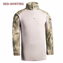 Горячая CS стрельба тактическая камуфляжная рубашка Мужская Уличная охотничья тренировочная Пейнтбольная армейская Боевая футболка с длинным рукавом Топы