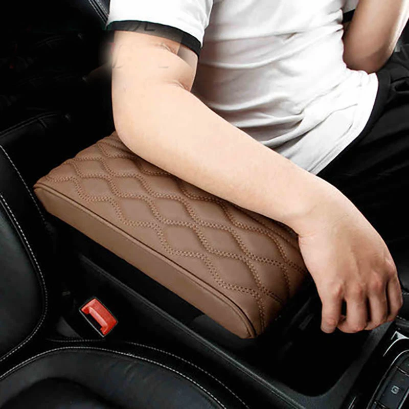 X AUTOHAUX Universal Car Armrest Cover Center Console Armrest Pad Cushion Black White Line 33x20cm X AUTOHAUX Universal Car Armrest Cover Center Console Armrest Pad Cushion Black White Line 33x20cm
