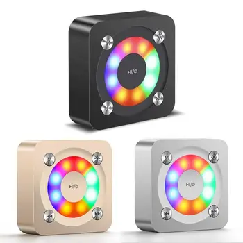 

A9 Wireless Bluetooth Speaker with light Colored shiny Portable Subwoofer Outdoor LED Marquee Card-Inserted Speaker