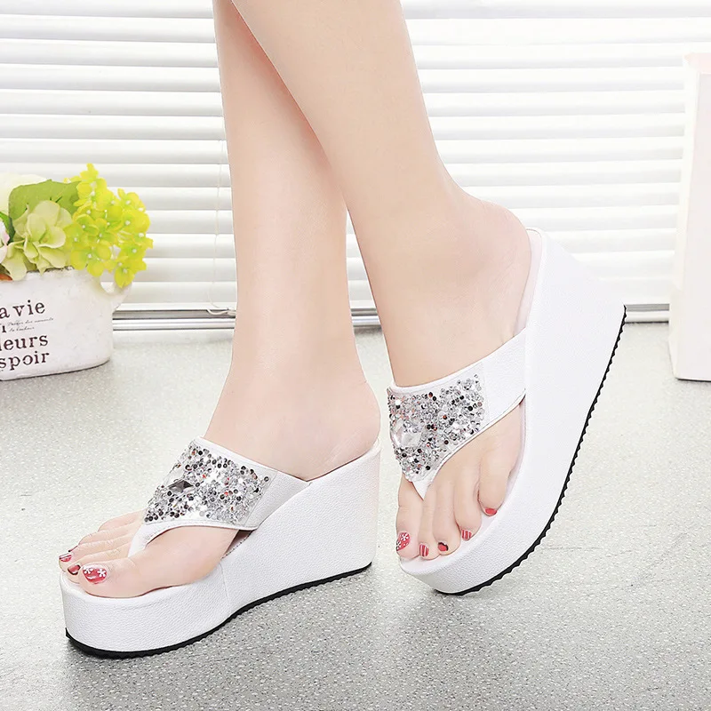 

2019 Summer Sandals Shoes Women High Heel Casual Shoes footwear flip flops Open Toe Platform Gladiator Sandals Women Shoes