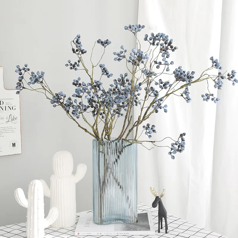 

Klonca Luxury Natural Foam Branch 72cm 1pc Artificial Plant Fake Berry Branch Cranberry Home Party Decor
