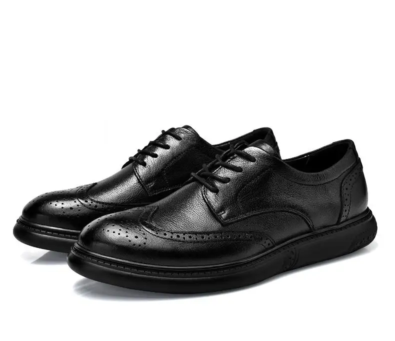 Cuir Loisirs Noir Errfc Homme Mode Dentelle En Plate Robe Chaussures Hommes Tendance Taille Richelieu 3846 forme Noire Jusqu'à Avant Designer La Jlc1TFK