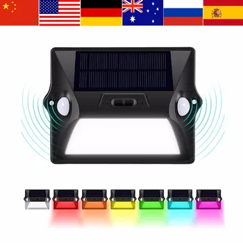 

12 LED Solar Powered Light Dual Head PIR Motion Sensor Solar Lights For Garden Decoration Outdoor Colorful Security Wall Lamp