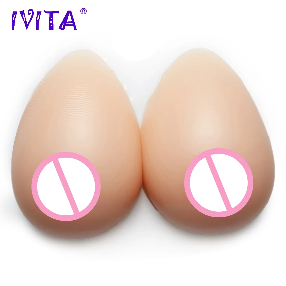 IVITA 1000 г/пара искусственная грудь реалистичные силиконовые формы груди протез