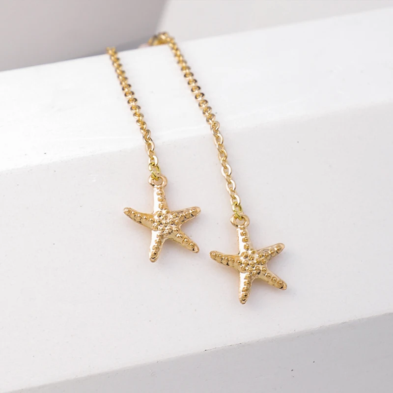 

2019 fashion hot men and women metal glasses chain sunglasses plain glasses chain gold starfish pendant glasses chain
