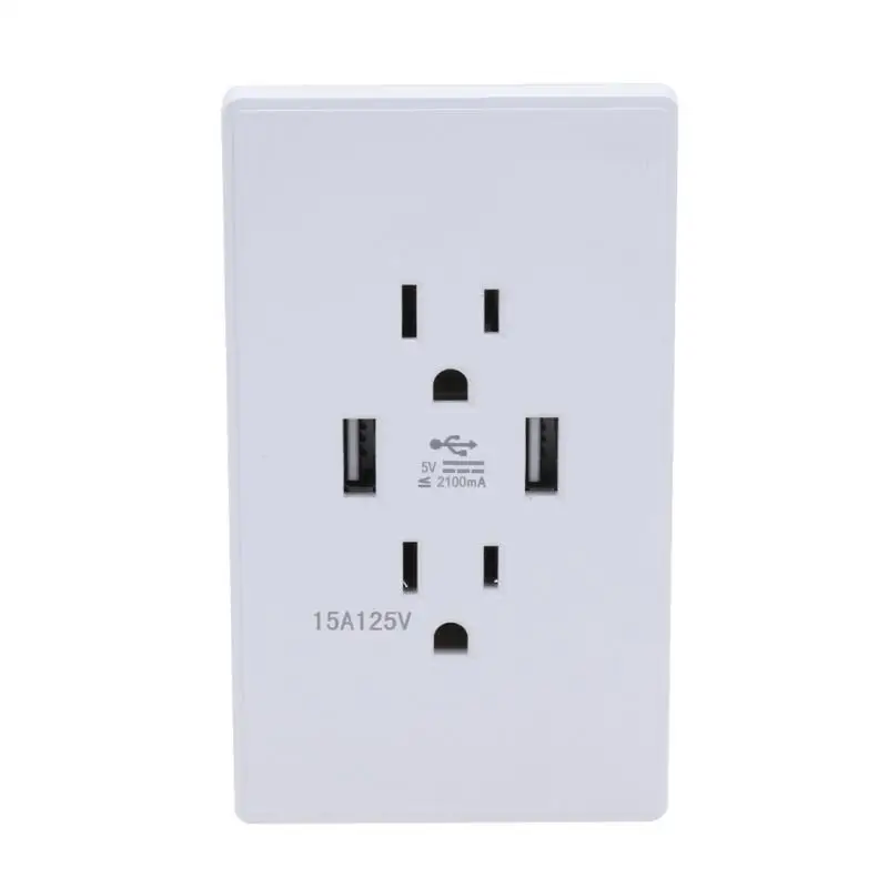 Настенная розетка с 2 USB портами 1 А|dual wall socket usb|adapter usus adapter |