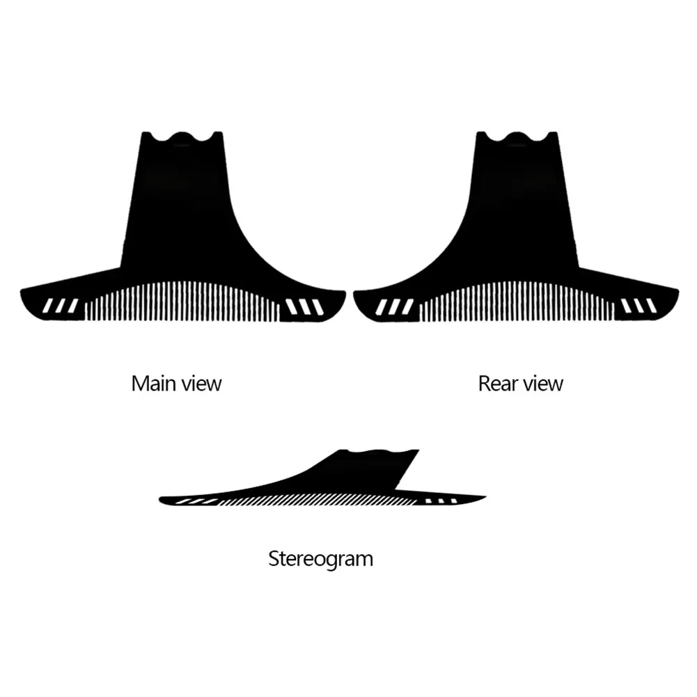 Для укладки бороды только тонкий 1 мм Шаблон трафарет борода гребень для мужчин легкий и гибкий инструмент для формирования бороды