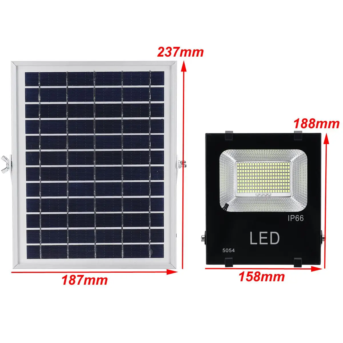 

50W Solar Light PIR Motion Solar Power Sensor 189 Led Floodlight with Solar Panels 3 Modes Outdoor Garden Security Lamp with RC