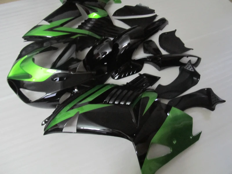 Комплекты обтекателей под давлением для Kawasaki ZX14R 2006 2007 2008 2011 Зеленые Черные ZX 14R 06