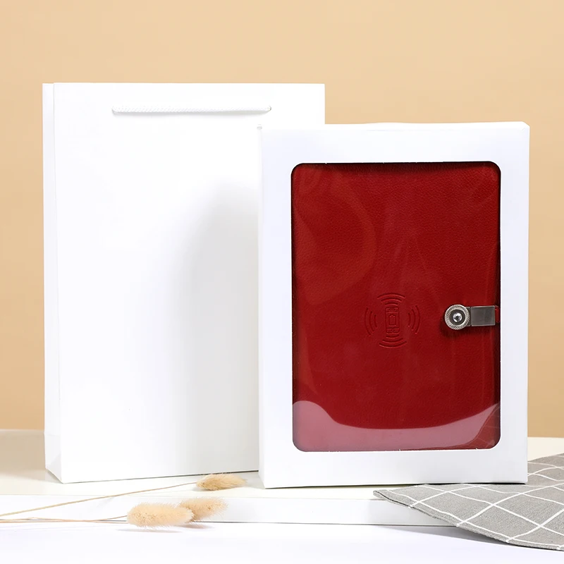 

Power Bank Wireless Charging Notebook Loose leaf Book A5 Multifunction Charging Treasure Creative Notebook Kit With U disk