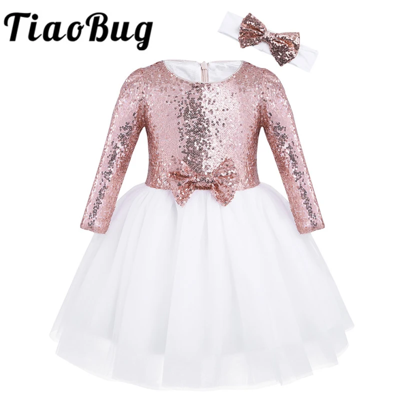 TiaoBug/Детские платья с длинными рукавами и цветочным узором для девочек сетчатые
