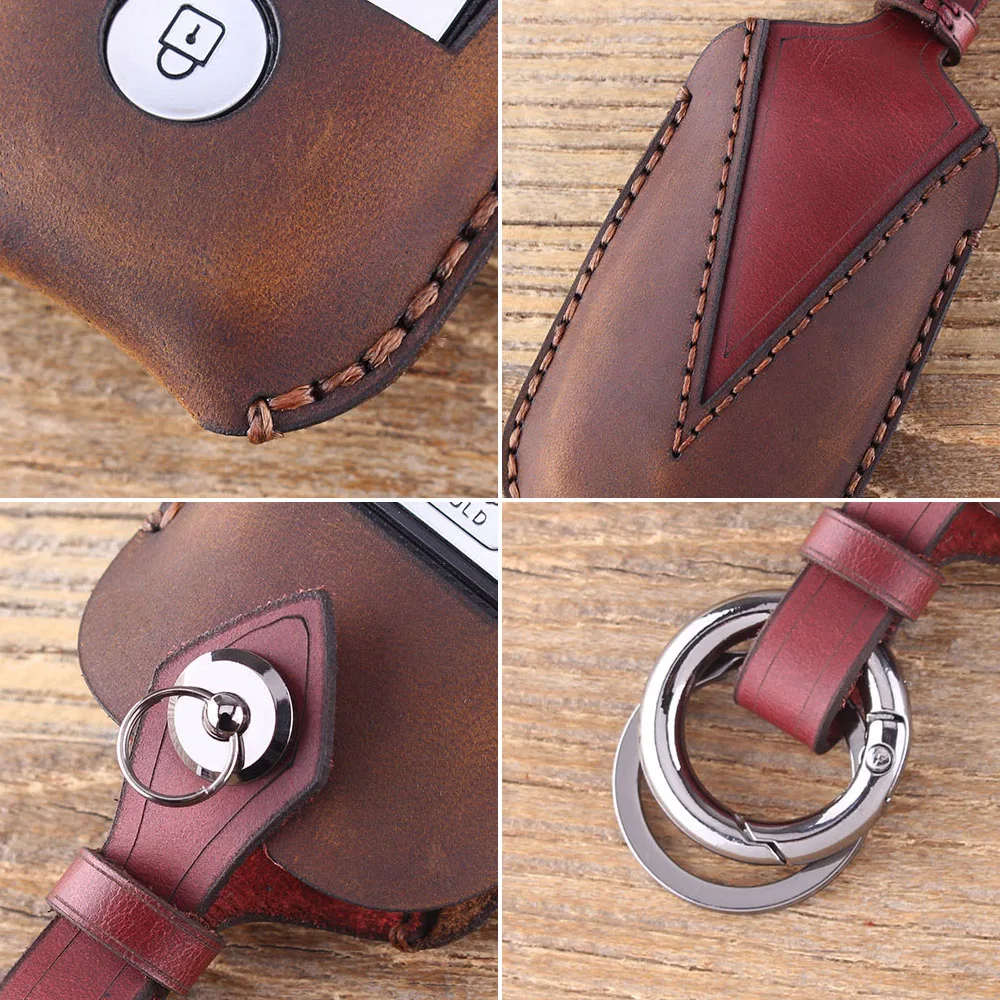 KEYYOU Remote Key Shell Case Fob 3 Buttons Genuine Leather Protector Key Cover For Kia K3 K4 K5 Sorento Sportage Car Key C KEYYOU Remote Key Shell Case Fob 3 Buttons Genuine Leather Protector Key Cover For Kia K3 K4 K5 Sorento Sportage Car Key C