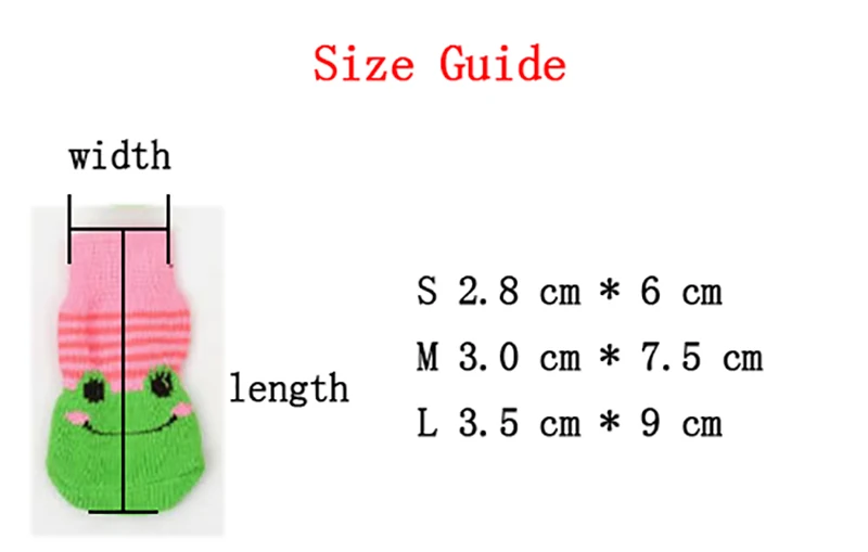 4 шт. теплая для щенков собак обувь мягкие хлопковые вязаные носки для домашних животных милые Нескользящие Носки с рисунком для маленьких собак товары для домашних животных S, M, L