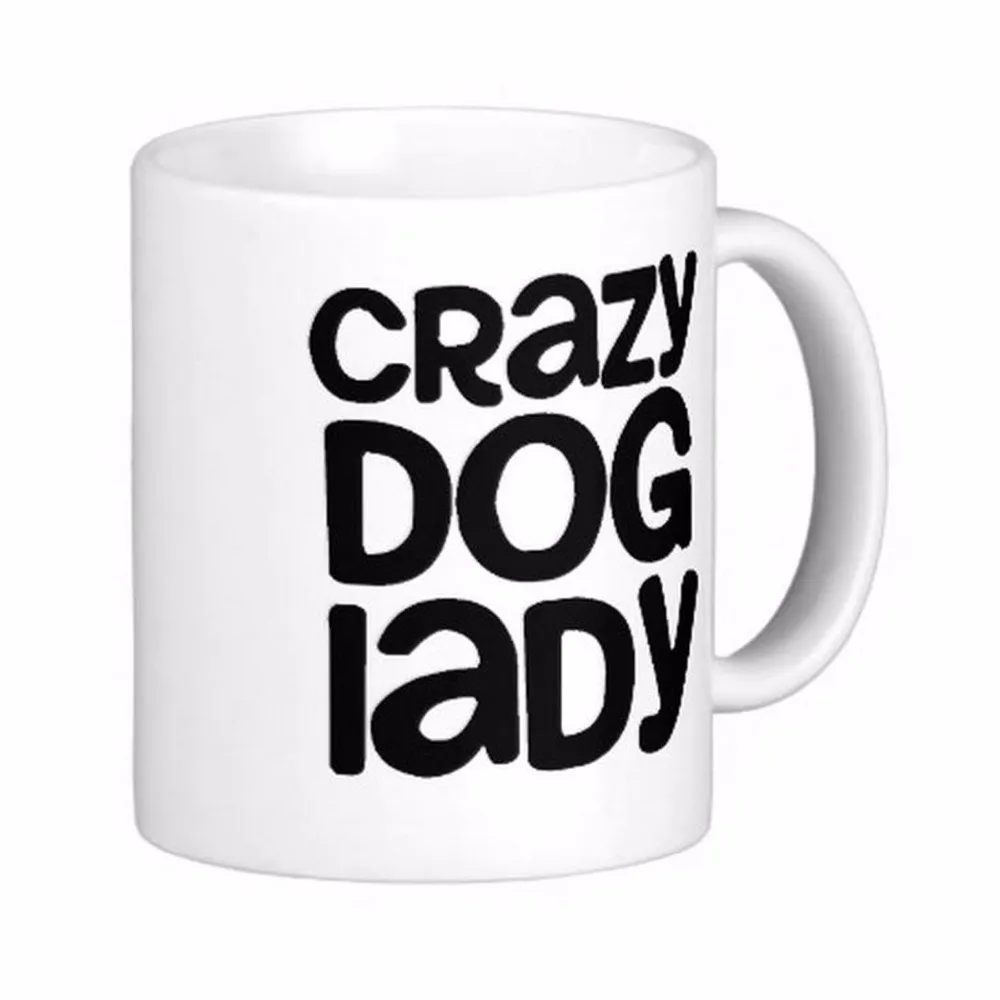 Классические белые кофейные кружки Crazy Dog кружка для чая настраиваемый подарок от