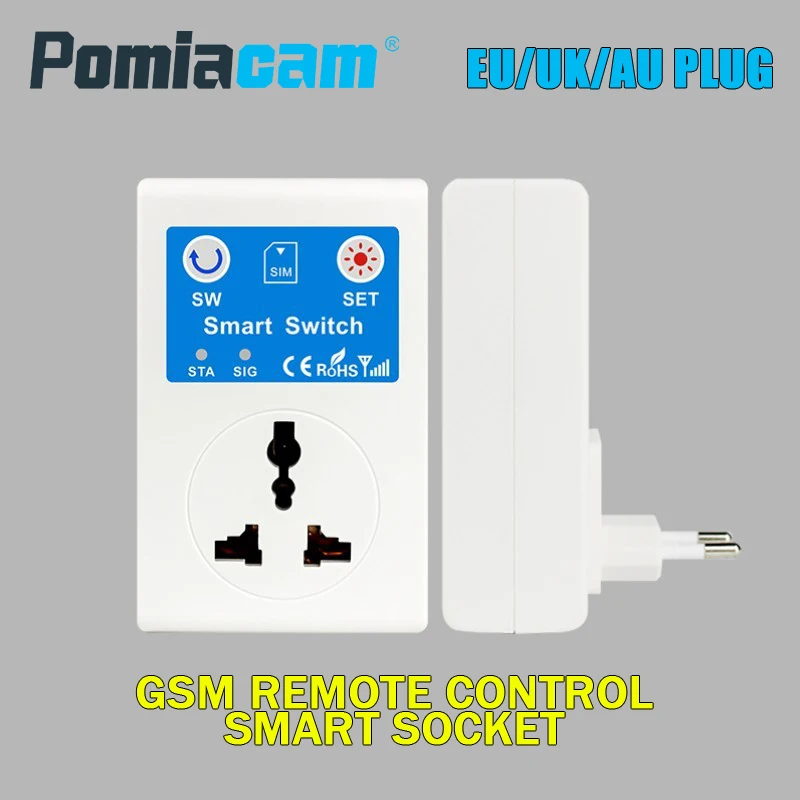SC1 EU/UK/AU Plug GSM Power Socket upgraded version GSM SMS Mobile Phone Remote Control Smart Socket Plug Switch Professional