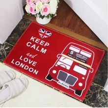 Британский автобус/солдатский стиль короткий плюшевый коврик пол ковер Великобритании нескользящий коврик для прихожей украшение дома