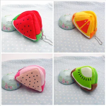 

Women Coin Purse Cute Fruit Shaped Coin Purse Mini Handbag Card Holder Key Women Zipper Plush Small Wallet porte monnaie