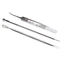 3 набора инструментов для удаления угрей и акне, экстрактор пор и комедона, пинцет для удаления угрей, зажим для удаления угрей, инструменты для удаления угрей