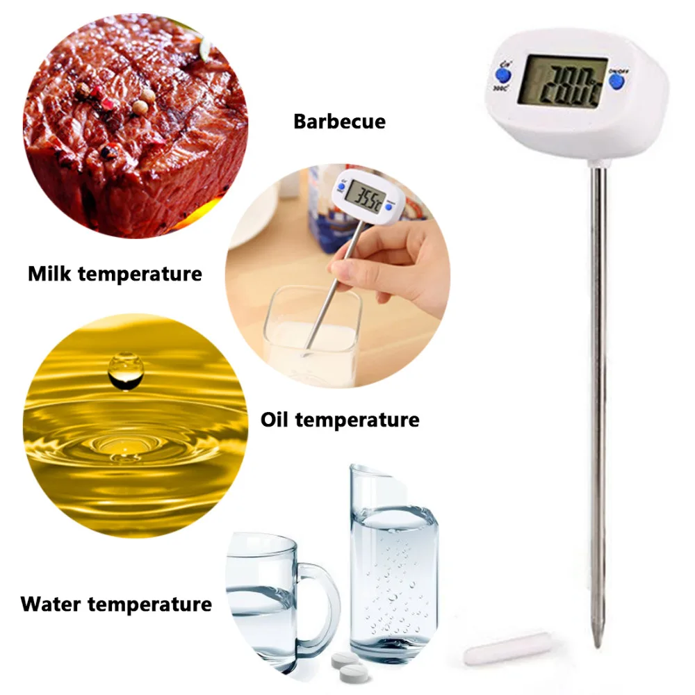 

Electronic Probe Rotatable Digital Food Thermometer BBQ Meat Chocolate Oven Milk Water Oil Cooking Kitchen Thermometer