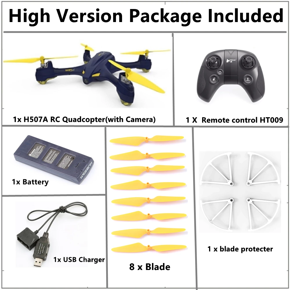 Квадрокоптер Hubsan H507A + с дистанционным управлением X4 Star Pro приложением GPS Waypoint WIFI FPV