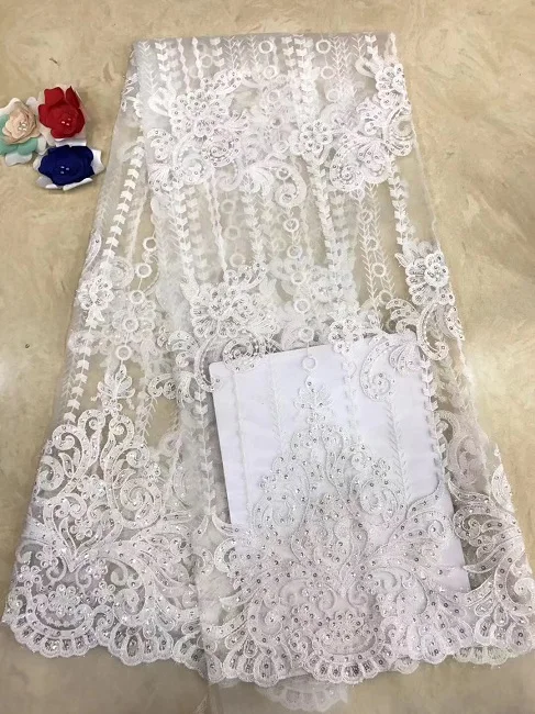 Nigerian Lace Fabrics High Quality Lace African Cord Lace Fabric Mint Green French Tulle Lace Fabric For Wedding Dress X11