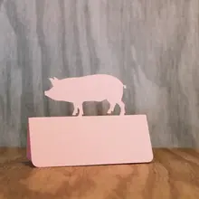 Пользовательские Цвет свинья место карты День рождения Свадебные душ ужин сидения Эскорт карты, Приём номер markerpc001