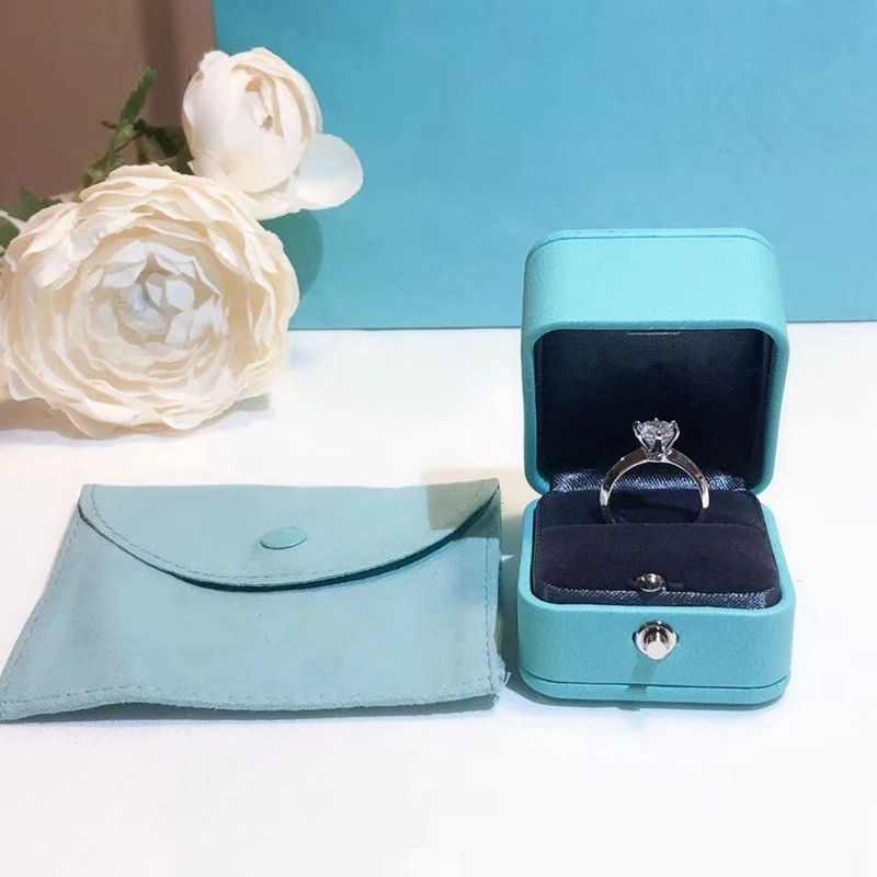 Классическое элегантное женское кольцо из чистого серебра 925 пробы с 6 когтями, обручальное кольцо+ кольцо с цирконием, свадебное Ювелирное кольцо, набор