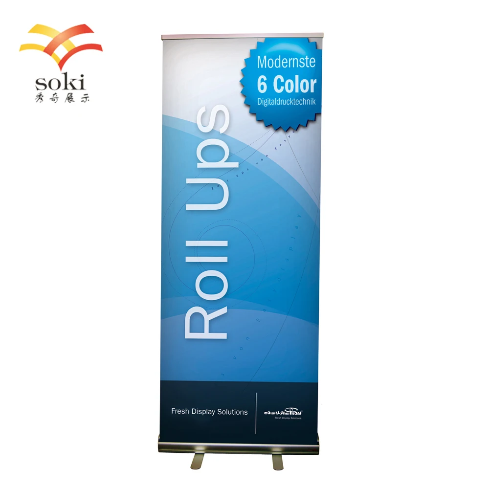 

120*200cm Economical Aluminum Retractable Roll Up Banner Display,Exhibition Booth Advertising Pull Up Promotional Stand