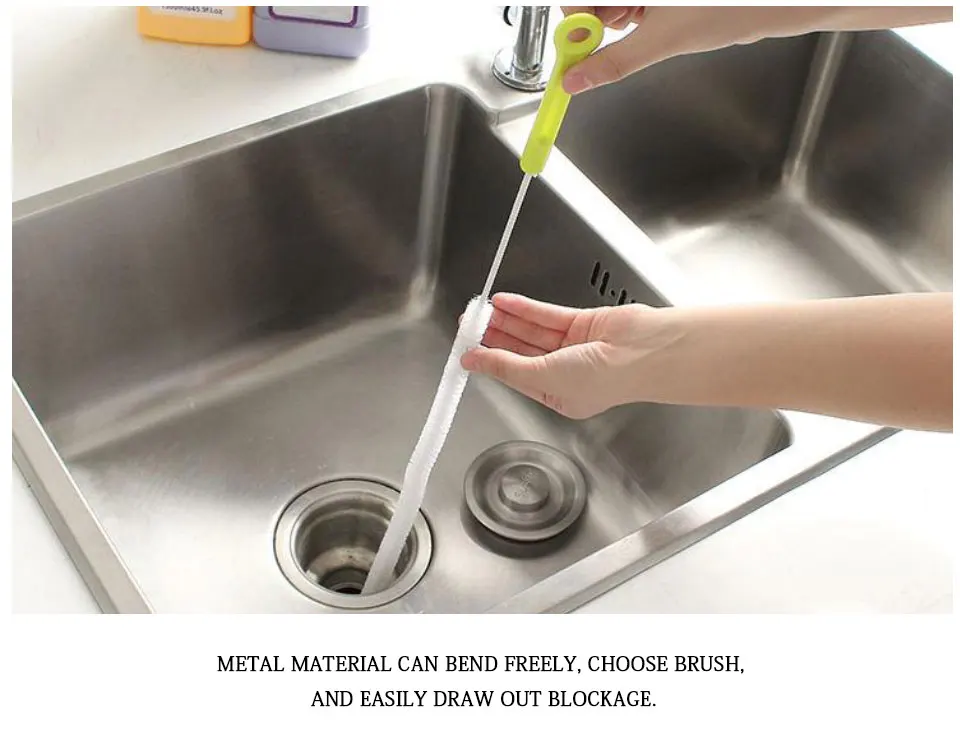 71cm Flexible Sink Drain Cleaner Toilet Sewer Tub Pipe Cleaning Tools Brush Home Bendable Hair Removing Drain Snake Dredge       (10)