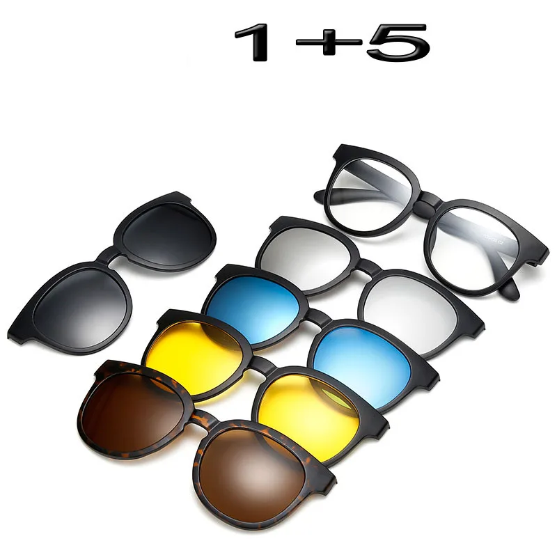 Для женщин Магнитная адсорбента 5 солнцезащитные очки клип на очки кадр мужской оптический зрелище кадр миопия очки