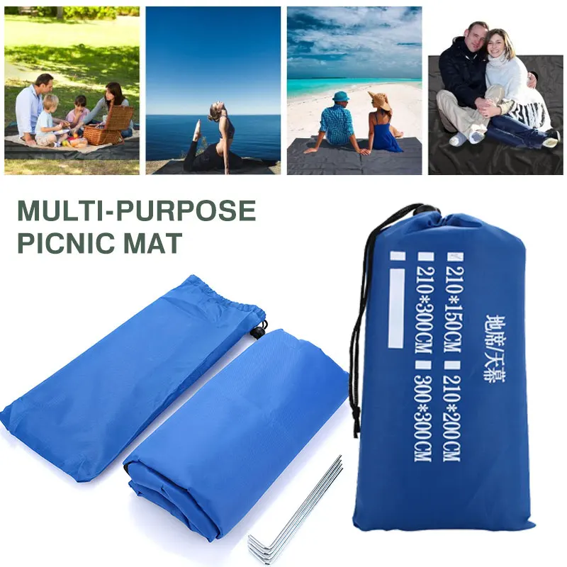 210*150cm Camping Carpet Picnic Mat Lawn Floor Pad Folding Travel Rugs Beach Mattress Tent Cloth Shade Canopy Sandless Backing 210*150cm Camping Carpet Picnic Mat Lawn Floor Pad Folding Travel Rugs Beach Mattress Tent Cloth Shade Canopy Sandless Backing