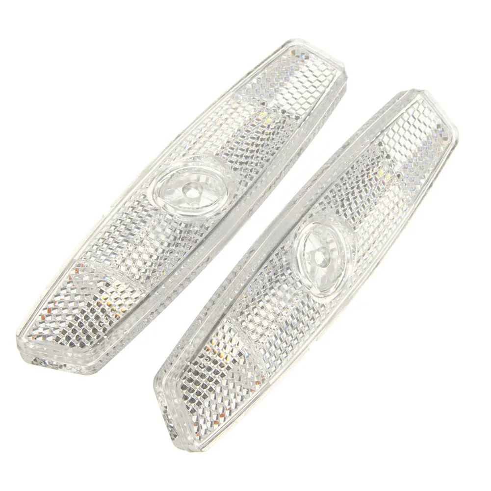 

2 Pcs Bicycle Bike Reflective Wheel spoke Mountain reflectors Road safe White