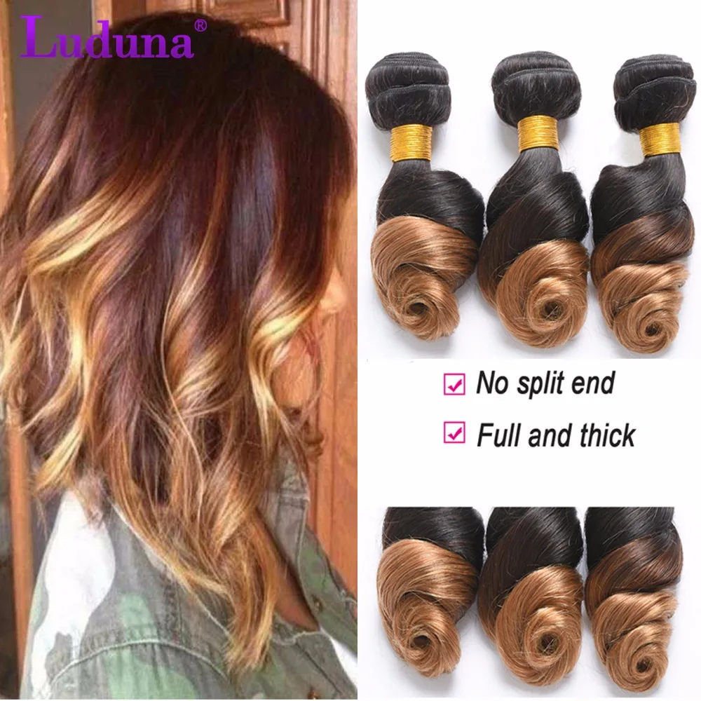 

Ombre Peruvian Hair Loose Wave 3 Bundles 7A Wet And Wavy Peruvian Ombre Loose Wave Hair Bundles T1B/27 Two Tone Loose Wave Hair