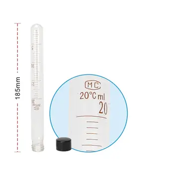 

3PCS 20mL Glass Centrifuge Test Tube With PP Screw Cap Round Bottom