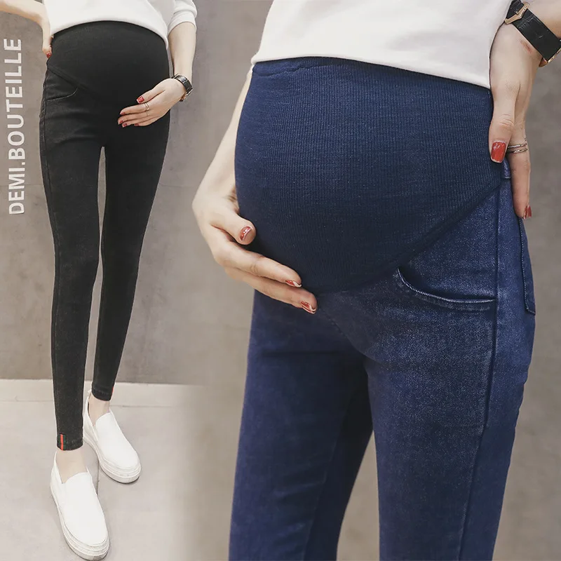 Autumn Stretch Skinny Maternity Pants Plus Size High Waist Belly Pencil Trousers Clothes for Pregnant Women Pregnancy Legging Autumn Stretch Skinny Maternity Pants Plus Size High Waist Belly Pencil Trousers Clothes for Pregnant Women Pregnancy Legging