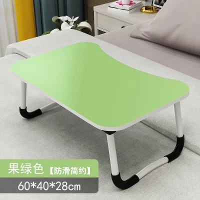 Folding Desk Small Bed Table Dormitory Student Student Laptop Desk Multi-function Bracket Table Bedroom - Цвет: Светло-серый