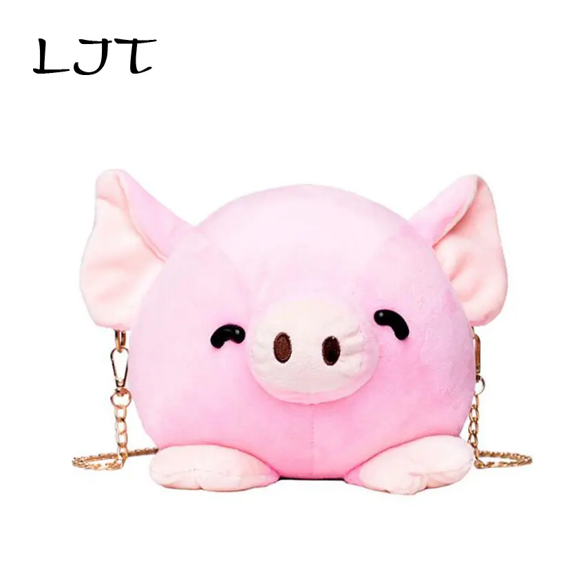 

LJT 2019 Women Cute Cartoon Plush Bag ins Hot Girls Fashion Mini Crossbody Bag High Quality Small Shoulder Bag Clutch Purse