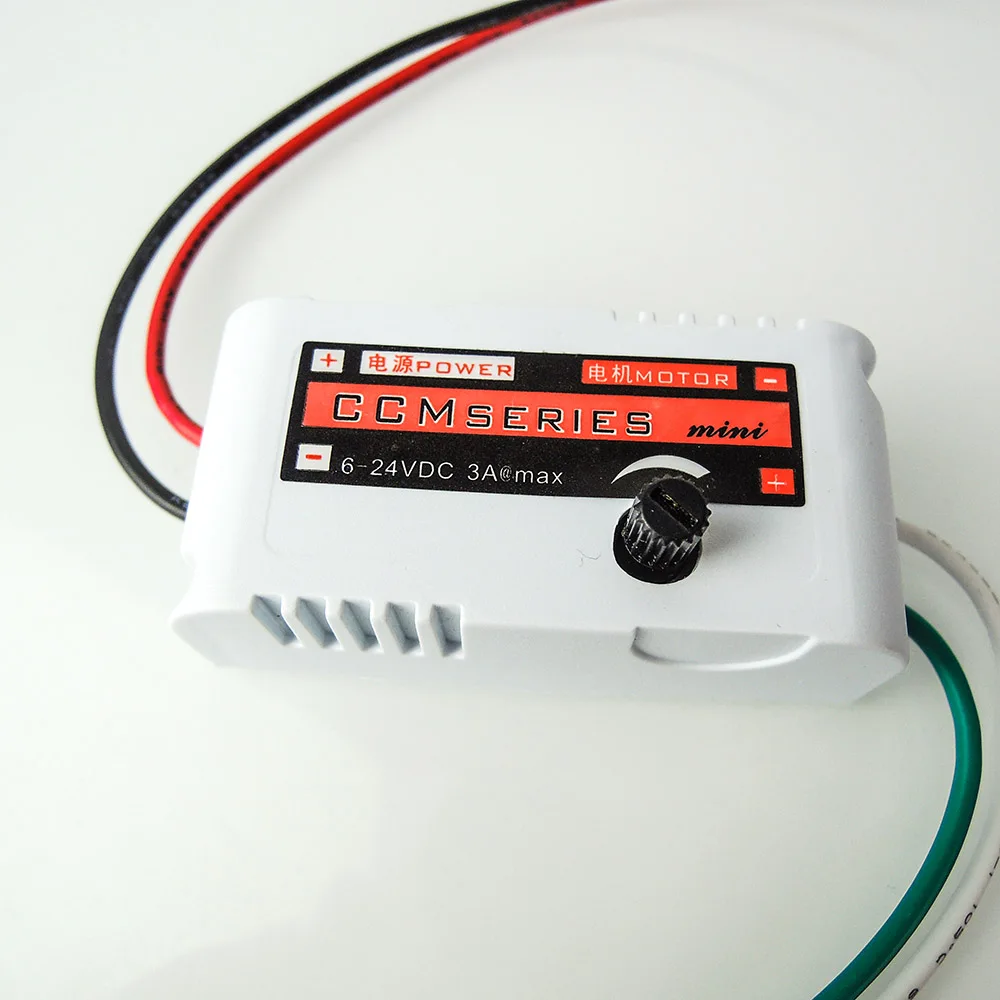 

10pcs/lot DC 6-24V 3A PWM Motor Speed Controller Variable Speed regulator Switch w/ plastic shell Mini PMW Control Reversible