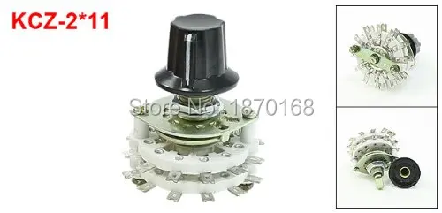 

KCZ-2*11 Band Channael Rotary switch, 2P11T 2 tiang 11 posisi ganda dek