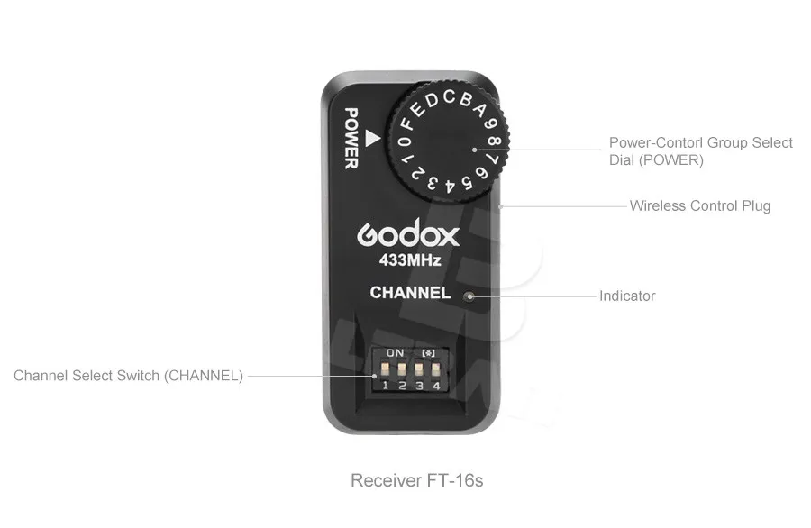 Godox FT-16S Беспроводной Мощность Управление вспышка триггера+ 2x приемники для уличной вспышки Godox V860 V850